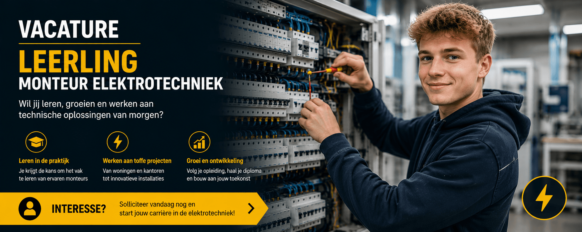 Banner Leerling monteur elektrotechniek