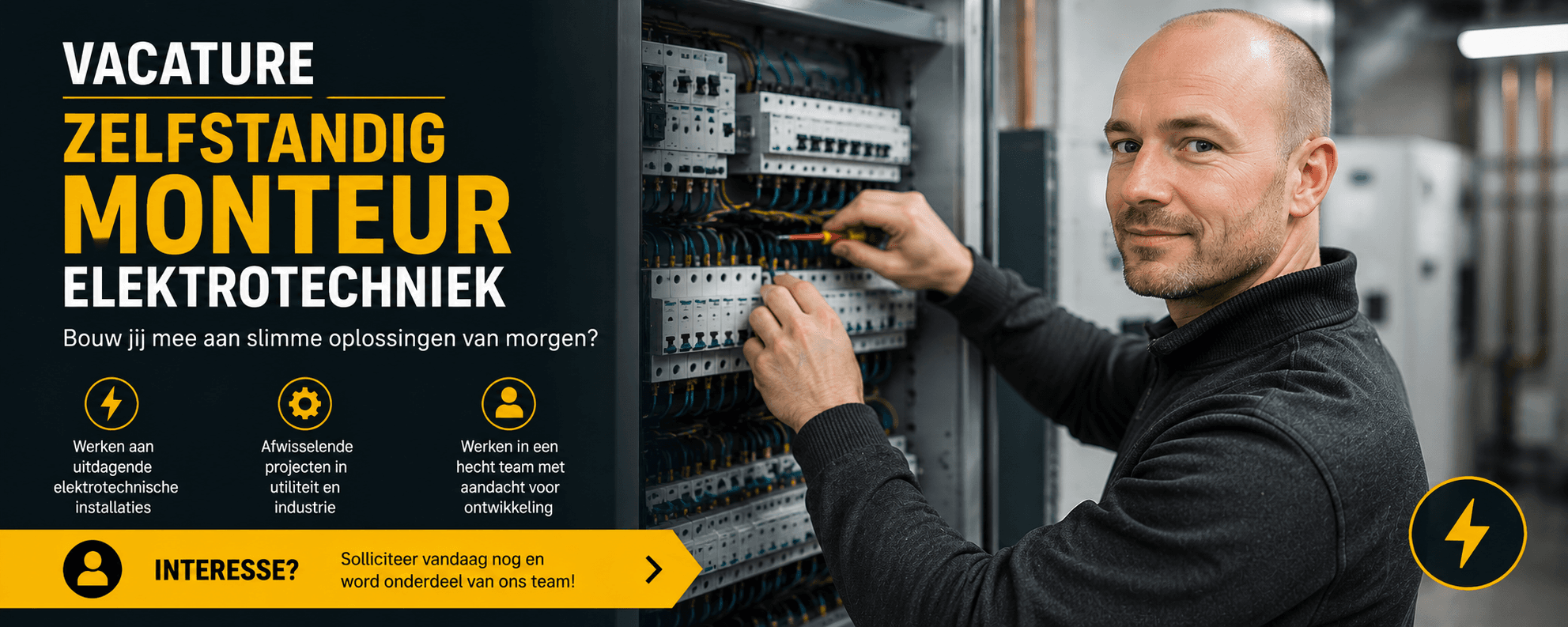 Banner Zelfstandig monteur elektrotechniek